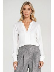 Nife Bluzka w kolorze białym rozmiar: 40. Białe bluzki damskie Nife, bez wzorów, bez kołnierzyka, bez ramiączek. Za 143.22 zł.
