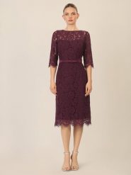 APART Sukienka w kolorze fioletowym rozmiar: 42. Różowe sukienki damskie Apart, bez wzorów, z koronki, bez ramiączek. Za 295.99 zł.