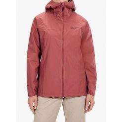 Kurtka przeciwdeszczowa damska Berghaus Deluge Pro 3.0 Jacket. Czerwone kurtki damskie Berghaus, bez wzorów, bez kaptura. Za 582.99 zł.