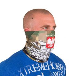Komin na szyję do biegania dla dorosłych EXTREME HOBBY POLSKA CAMO. Brązowe kominy damskie EXTREME HOBBY, bez wzorów, z elastanu. Za 39.00 zł.