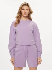 Guess Bluza Cindra V3BQ15 K7UW2 Fioletowy Regular Fit. Fioletowe bluzy damskie Guess, l, z aplikacjami, z wiskozy, bez kaptura. Za 309.99 zł.