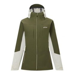 Damska kurtka wodoodporna 3 w 1 Regatta Carletta. Zielone kurtki damskie Regatta, m, bez wzorów, z elastanu, bez kaptura. Za 630.00 zł.