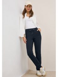 Cecil Spodnie w kolorze granatowym rozmiar: S/L28. Niebieskie spodnie materiałowe damskie Cecil, bez wzorów, z materiału. Za 100.28 zł.