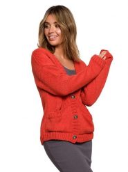 Be Wear Kardigan w kolorze pomarańczowym rozmiar: S/M. Pomarańczowe kardigany damskie Be Wear, m, bez wzorów. Za 136.13 zł.