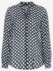 More & More Bluzka w kolorze czarno-białym rozmiar: 42. Czarne bluzki damskie More & More, bez wzorów, z wiskozy, bez kołnierzyka, bez ramiączek. Za 100.04 zł.