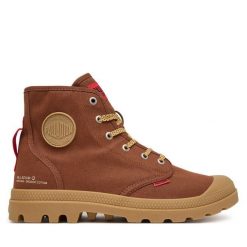 Trampki Palladium. Brązowe trampki damskie Palladium, bez wzorów, bez zapięcia. Za 389.99 zł.