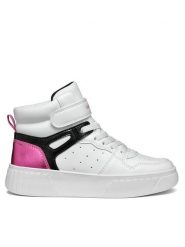 Geox Sneakersy J Mikiroshi Girl J46DVB 0BCKC C1Z8D M Biały. Białe buty sportowe dziewczęce Geox, bez wzorów, ze skóry, bez zapięcia. Za 209.99 zł.