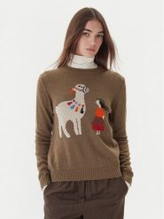 Weekend Max Mara Sweter Nitra 2525366292 Brązowy Regular Fit. Brązowe swetry klasyczne damskie Weekend Max Mara, l, z syntetyku, bez kołnierzyka. Za 979.99 zł.