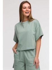 Be Wear Bluza w kolorze miętowym rozmiar: L/XL. Zielone bluzy damskie Be Wear, l, bez wzorów, bez kaptura. Za 118.56 zł.