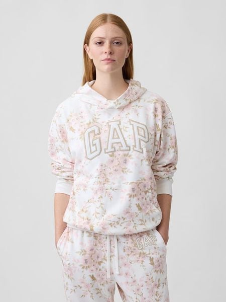 GAP Bluza w kolorze biało-jasnoróżowym rozmiar: XXL. Białe bluzy damskie GAP, xxl, bez wzorów, z kapturem. Za 159.95 zł.