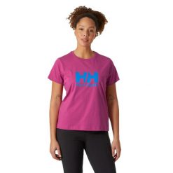 Koszulka damska Helly Hansen Logo 2.0 magenta 2.0. Czerwone bluzki damskie Helly Hansen, bez wzorów, sportowe, bez kołnierzyka, bez ramiączek. Za 109.99 zł.