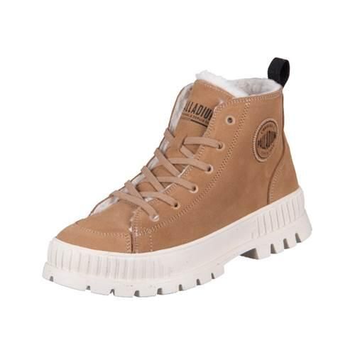 Buty do chodzenia damskie Palladium Pallashock Zip. Brązowe obuwie sportowe damskie Palladium, z materiału, bez zapięcia, trekkingowe. Za 688.00 zł.