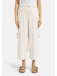 Milano Italy Spodnie w kolorze kremowym rozmiar: 40. Brązowe spodnie materiałowe damskie Milano Italy, bez wzorów, z materiału. Za 217.99 zł.