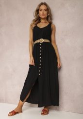 Czarna Sukienka Loraeshell. Czarne sukienki damskie Renee, bez wzorów, bez ramiączek. Za 109.99 zł.