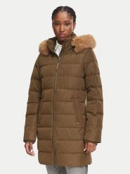 Tommy Hilfiger Kurtka zimowa Heritage Tyra WW0WW51563 Zielony ciemny Slim Fit. Zielone kurtki damskie Tommy Hilfiger, na zimę, l, bez wzorów, z syntetyku, bez kaptura. Za 1,499.00 zł.