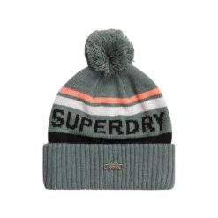 Kapelusz damski Superdry Logo. Niebieskie kapelusze damskie Superdry, bez wzorów, z dzianiny. Za 153.10 zł.