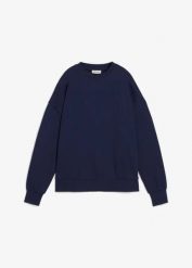 Bluza oversize z czystej bawełny organicznej. Niebieskie bluzy damskie bonprix, l, bez wzorów, z bawełny, bez kaptura. Za 79.99 zł.