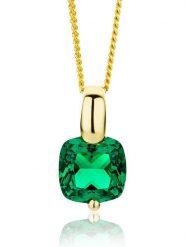 Revoni Złoty naszyjnik z zawieszką - dł. 45 cm rozmiar: onesize. Zielone naszyjniki damskie Revoni, z szmaragdem, złote. Za 1,087.99 zł.