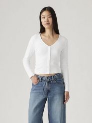Levi's Kardigan w kolorze białym rozmiar: L. Białe kardigany damskie Levi's, l, bez wzorów, z bawełny. Za 93.07 zł.