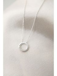 Lodie Silver Srebrny naszyjnik z elementem ozdobnym - dł. 43 cm rozmiar: onesize. Szare naszyjniki damskie Lodie Silver, z cyrkonią, srebrne. Za 39.99 zł.