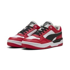 Sneakersy unisex Rebound Retro PUMA Black For All Time Red. Czarne obuwie sportowe casual damskie Puma, z syntetyku, bez zapięcia. W wyprzedaży za 254.00 zł.