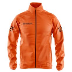 Kurtka Givova Rain Basico Fluo pomarańczowa. Żółte kurtki damskie Givova, xs, bez wzorów, bez kaptura. Za 50.00 zł.