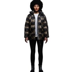 Kurtka Damska Christian Lacroix Gallican Messangers Print Baffled Padded Jacket. Czarne kurtki damskie Regatta, xl, z aplikacjami, z elastanu, z kapturem. Za 283.99 zł.