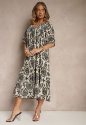 Czarna Sukienka z Bawełną i Abstrakcyjnym Motywem Filarella. Czarne sukienki damskie Renee, bez wzorów, z bawełny, eleganckie, bez ramiączek. W wyprzedaży za 67.99 zł.