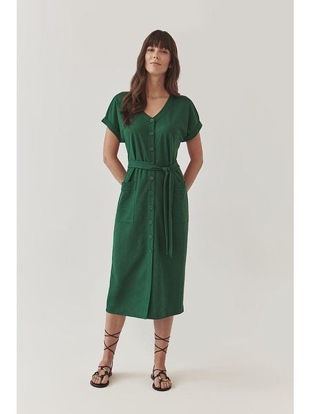 TATUUM Sukienka w kolorze zielonym rozmiar: S. Zielone sukienki damskie TATUUM, bez wzorów, z tkaniny, bez ramiączek. Za 153.34 zł.