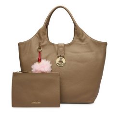 Torebka LOVE MOSCHINO. Brązowe shopper bag Love Moschino, bez wzorów, bez dodatków. Za 1,119.00 zł.