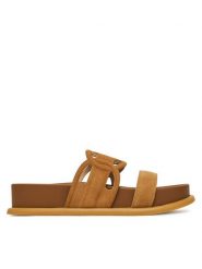 Liu Jo Klapki Loren 06 SA5125 PX002 Brązowy. Brązowe klapki damskie Liu Jo, bez wzorów, ze skóry, bez obcasa, bez zapięcia. Za 289.99 zł.