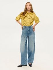 Jeansy barrel leg - niebieski. Niebieskie jeansy damskie Reserved. Za 139.99 zł.