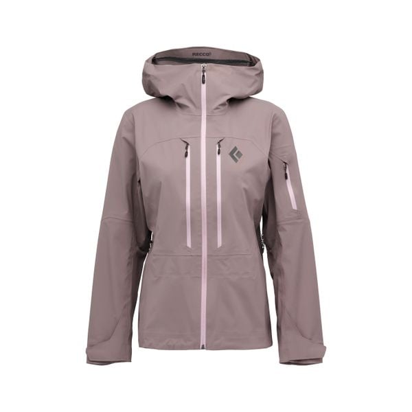 Kurtka narciarska damska izolowana Black Diamond Recon LT. Fioletowe kurtki damskie Black Diamond, na zimę, bez wzorów, bez kaptura. Za 1,618.00 zł.