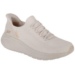Buty sportowe Sneakersy damskie, Slip-Ins: Bobs Sparrow 2.0 - Lucky Run. Białe obuwie sportowe casual damskie Skechers, bez zapięcia. Za 309.99 zł.
