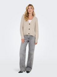 ONLY Kardigan w kolorze beżowym rozmiar: L. Brązowe kardigany damskie Only, l, bez wzorów. Za 109.26 zł.