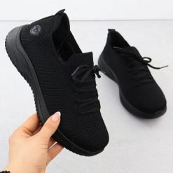 Półbuty sportowe damskie czarne Vinceza 17366. Czarne obuwie sportowe casual damskie VINCEZA, z materiału. Za 67.50 zł.
