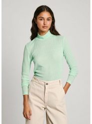 Pepe Jeans Koszulka w kolorze jasnozielonym rozmiar: XS. Zielone bluzki damskie Pepe Jeans, xs, bez wzorów, z jeansu, bez kołnierzyka, bez ramiączek. Za 65.85 zł.