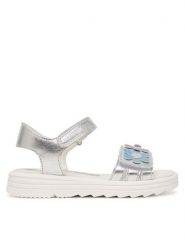 Primigi Sandały 1417022 S Srebrny. Szare sandały dziewczęce Primigi, ze skóry, bez obcasa, bez zapięcia. Za 279.99 zł.