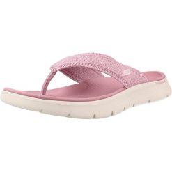 Sandały SKECHERS GO WALK FLEX Rose. Czerwone sandały damskie Skechers, bez wzorów, z materiału, bez obcasa, bez zapięcia. Za 174.99 zł.