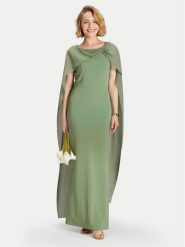 Swing Sukienka wieczorowa 5AK11900 Zielony Regular Fit. Zielone sukienki damskie Swing, bez wzorów, z syntetyku, wizytowe, bez ramiączek. Za 969.99 zł.