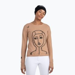 Sweter damski Rossignol Jcc Lina Pull. Brązowe swetry klasyczne damskie Rossignol, bez kołnierzyka. Za 869.99 zł.