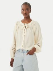 Vero Moda Koszula Stacy 10343458 Kremowy Loose Fit. Białe koszule damskie Vero Moda, s, bez wzorów, z wiskozy, bez kołnierzyka, bez ramiączek. Za 199.99 zł.