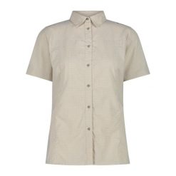 Koszula damska turystyczne CMP 34S6206. Brązowe koszule damskie CMP, s, bez wzorów, sportowe, bez kołnierzyka, bez ramiączek. Za 236.15 zł.