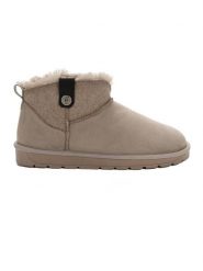 ISLAND BOOT Botki zimowe "Ifza" w kolorze szarobrązowym rozmiar: 36. Brązowe botki damskie Island Boot, na zimę, bez obcasa, bez zapięcia. Za 154.95 zł.