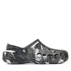Klapki Crocs. Czarne klapki damskie Crocs, bez wzorów, bez obcasa, bez zapięcia. Za 239.99 zł.