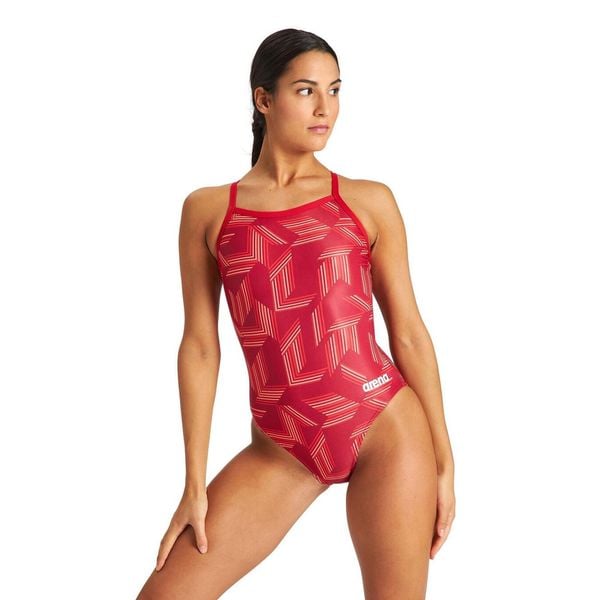 Strój kąpielowy damski jednoczęściowy treningowy na basen Arena Puzzled. Brązowe stroje jednoczęściowe Arena, bez wzorów. Za 139.99 zł.