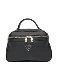 Guess Kosmetyczka PW7542 P5361 Czarny. Czarne kosmetyczki damskie Guess, z aplikacjami, ze skóry. Za 169.99 zł.