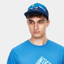 Czapka z daszkiem Alpinus Carpathia. Niebieskie czapki z daszkiem damskie Alpinus, bez wzorów. Za 79.00 zł.