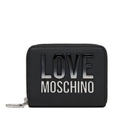 Duży Portfel Damski LOVE MOSCHINO. Czarne portfele damskie Love Moschino, bez wzorów. Za 579.99 zł.