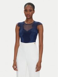 Rinascimento Body CFC0122575003 Granatowy Slim Fit. Niebieskie body i gorsety Rinascimento, bez wzorów, z syntetyku. Za 219.99 zł.